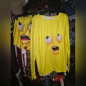 Boutique emoji face pajamas set 2x